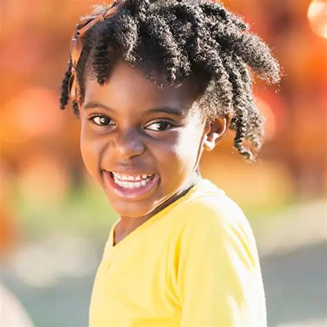 A courageous child smiling